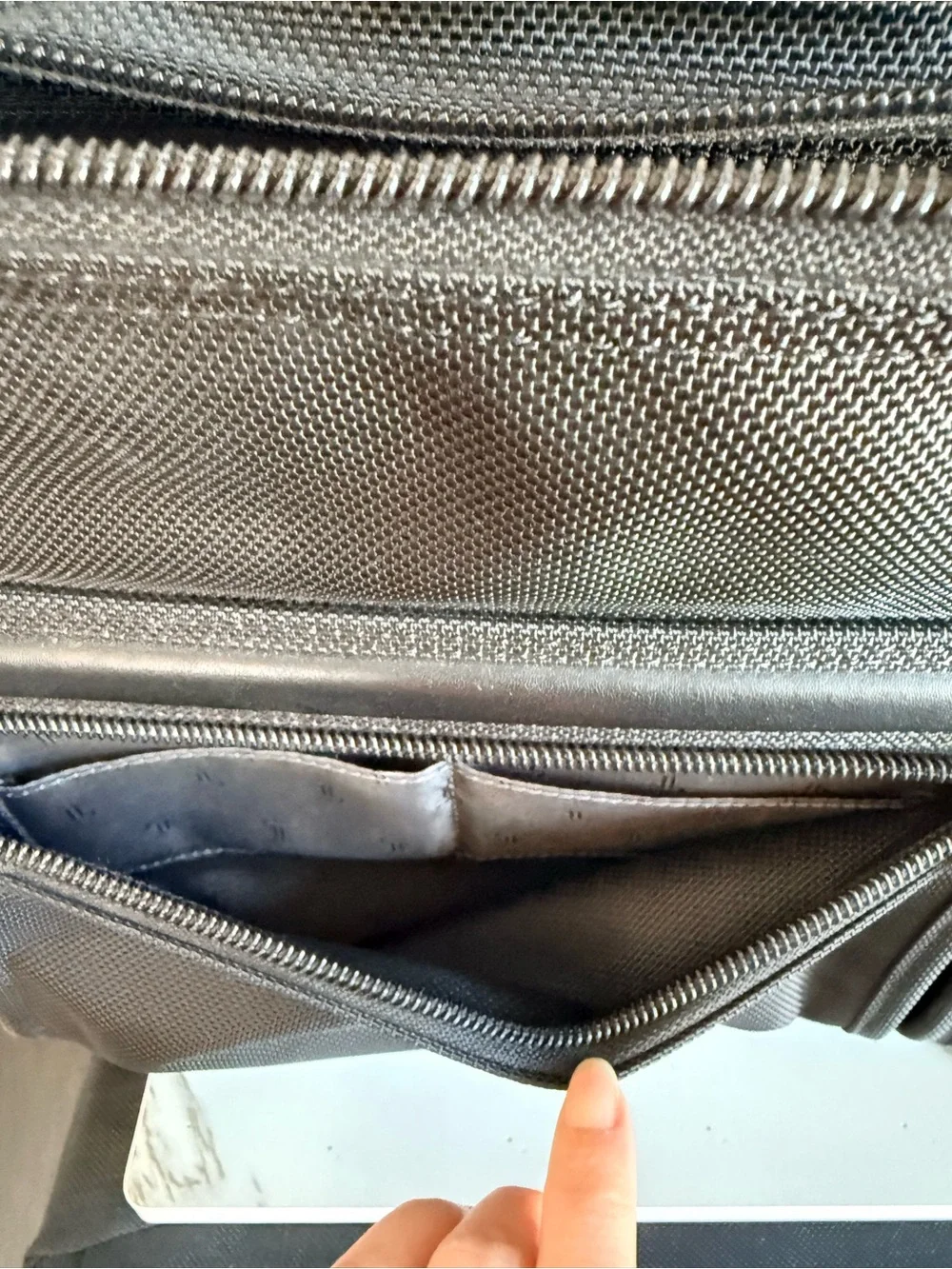 TUMI Alpha 26160D4 Black Ballistic Nylon Expandable Laptop Briefcase